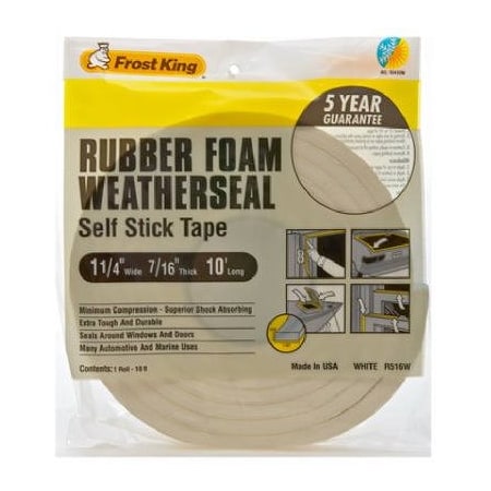 Thermwell Products WHT High Dens Foam Tape R516WH